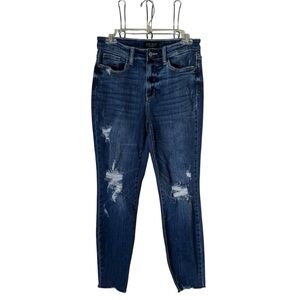 Judy Blue Relaxed Fit Distress Jeans Size‎ 26 Denim Raw Hem